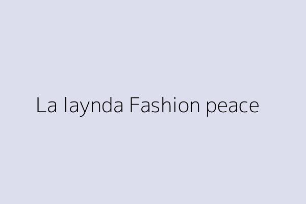 La laynda Fashion peace 